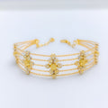 Upscale Shimmering Orb 22k Gold Bracelet