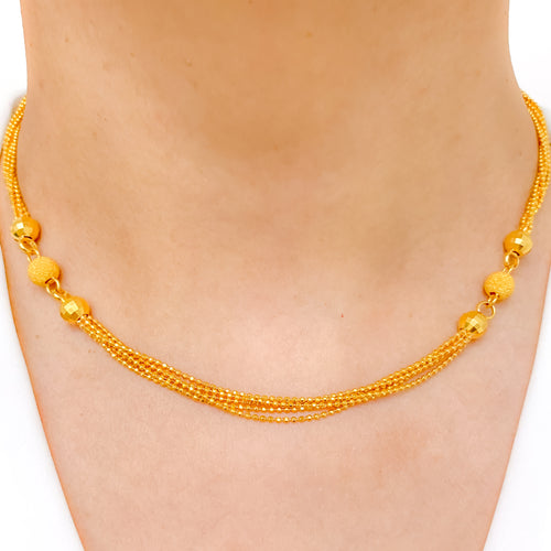 Multi-Strand Gold Necklace Set