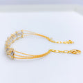 Decorative Orb Wire 22k Gold Bracelet