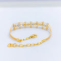 Decorative Orb Wire 22k Gold Bracelet