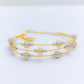 Exclusive Sand Finish Wire 22k Gold Bracelet