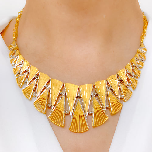 Contemporary Two-Tone Necklace Set