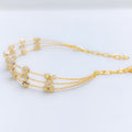 Fancy Beaded Wire 22k Gold Bracelet