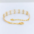 Fancy Beaded Wire 22k Gold Bracelet