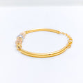 Impeccable Two-Tone Sequin 22k Gold Bangle Bracelet