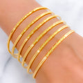 Glistening Refined 22k Gold Bangles