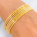 Glistening Refined 22k Gold Bangles