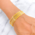 Glistening Refined 22k Gold Bangles