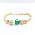 Trendy Unique Enamel 22k Gold Bangle Bracelet