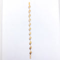 Symmetrical Two-Tone 22k Gold Bracelet