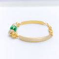 Trendy Unique Enamel 22k Gold Bangle Bracelet