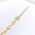 Charming Leaf 22k Gold Bracelet