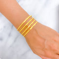 Fine Everyday Gold Bangles Set