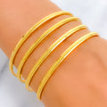 Fine Everyday Gold Bangles Set