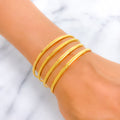 Fine Everyday Gold Bangles Set