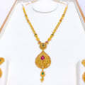 Stunning Floral Jali Long 22k Gold Set