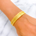 Fine Everyday Gold Bangles Set