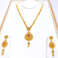 Stunning Floral Jali Long 22k Gold Set