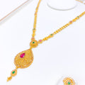 Stunning Floral Jali Long 22k Gold Set