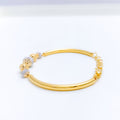 Dressy Round Bead 22k Gold Bangle Bracelet