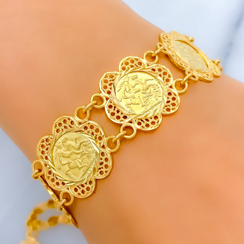 21k-gold-gorgeous-engraved-bracelet-w-hanging-charm