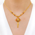 Delicate Meena Drop Necklace Set