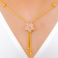 Elegant Delightful Floral 22k Gold Necklace