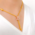 Elegant Delightful Floral 22k Gold Necklace