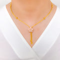 Iconic Rose 22k Gold Flower Necklace