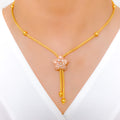 Iconic Rose 22k Gold Flower Necklace