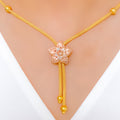 Iconic Rose 22k Gold Flower Necklace