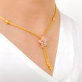 Iconic Rose 22k Gold Flower Necklace