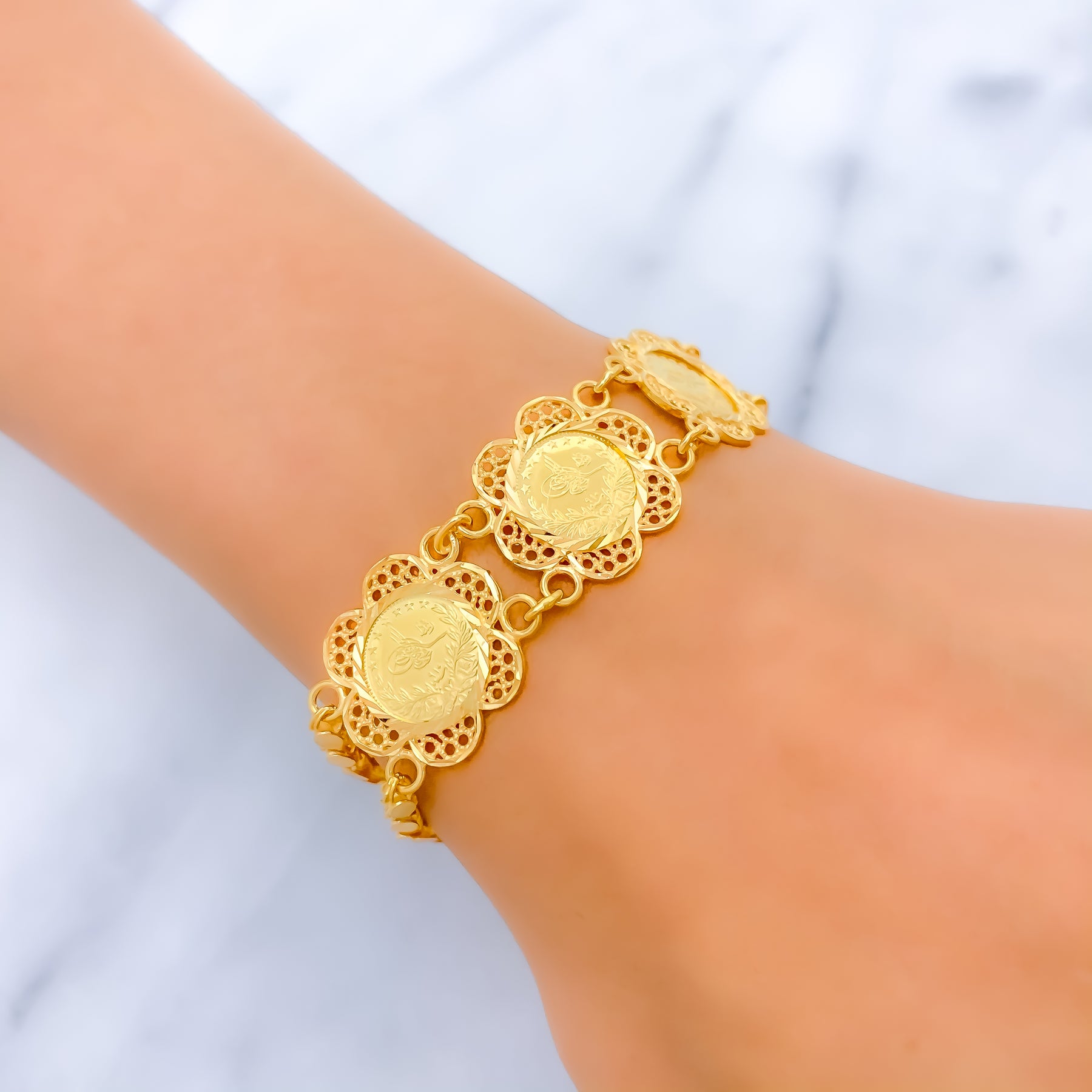 ANIID Gold Color Bracelet Dubai Saudi Trendy Bangle Bracelet for Bridal  Round Design Bracelet Arabic Luxury Jewelry Party Gift - AliExpress