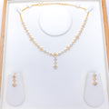 Traditional Diamond CZ 22K Gold Necklace Set
