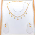 Accented Two-Tone CZ 22k Gold Necklace Set