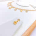 Accented Two-Tone CZ 22k Gold Necklace Set