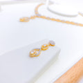 Upscale Oval Drop 22k Gold Necklace Set