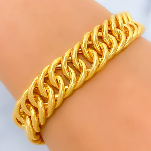 21k-gold-bold-striking-bracelet-w-hanging-chain