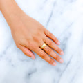 Elevated Two-Tone 22k Gold Band