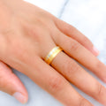 Elevated Two-Tone 22k Gold Band