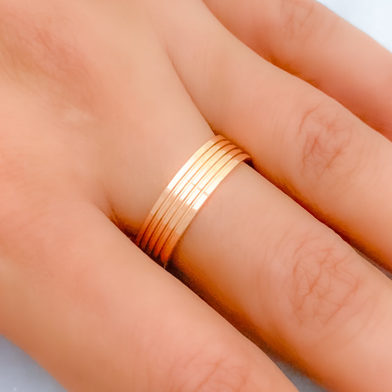 Classy Rose 22k Gold Band