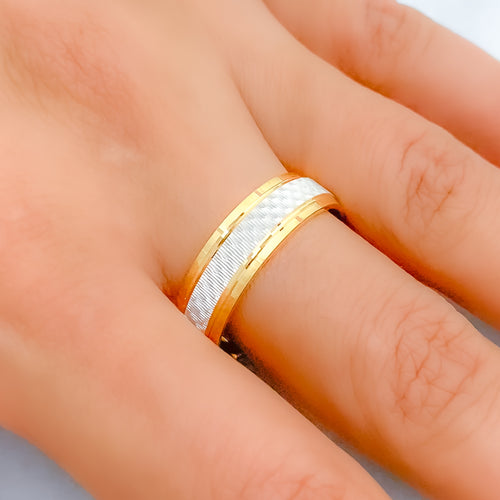 Upscale Dual 22k Gold Finish Band