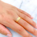 Unique Glistening Two-Tone 22k Gold Band