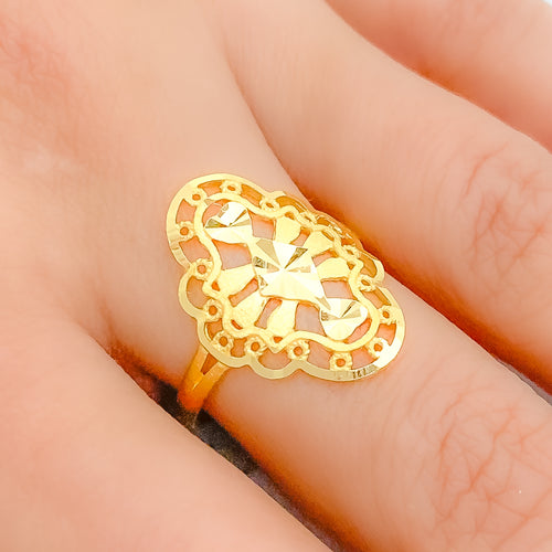 Vibrant Decorative 22k Gold Ring