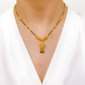 Hanging Jhumka Style Mangal Sutra Necklace