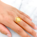 Glistening Geometric 22k Gold Ring