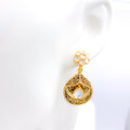 Elegant Oxidized Drop 22k Gold Earrings