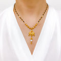 Traditional Mangal Sutra Necklace w/ Pearl Drop