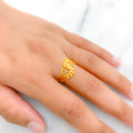 Contemporary Spiral 22k Gold Ring