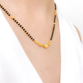 Simple Gold Bead Mangal Sutra Necklace